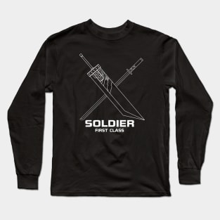 x-soldier sword (white) Long Sleeve T-Shirt